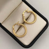 Candonga diamantada  Oro amarillo 18k 1,75 Gr / 2,1 Cm