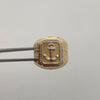 Anillo ancla inflada con diamantado Oro amarillo y oro blanco  18k / Talla 9 / 3,75 Gr
