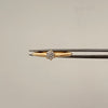 Anillo solitario con diamante  Oro amarillo 18k / Talla 6 1/2 / 1,7 Gr