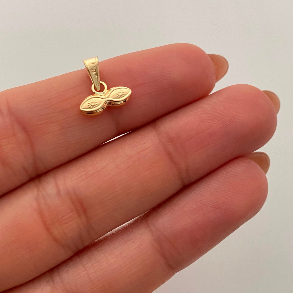 Dije Ojos de Santa Lucía Oro amarillo 18k 0,3 Gr / 10,8 mm / 1 Cm
