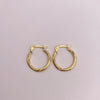 Candonga entorchada diamantada Oro amarillo 18k 1,24 Gr / 2 Cm