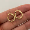 Candonga mini entorchada Oro amarillo 18k 1,10 Gr / 1,5 Cm