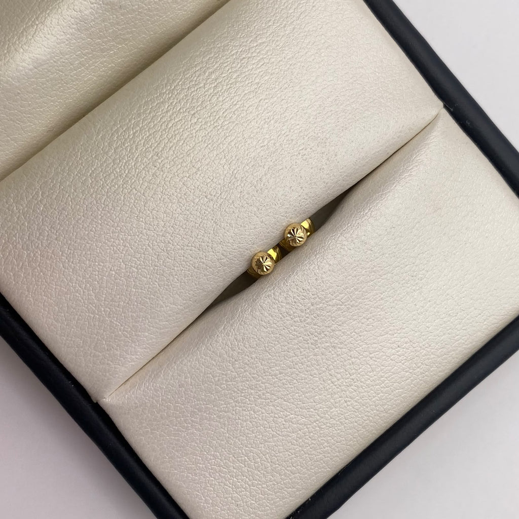 Topos bola diamantada 3mm Oro amarillo 18k 0,5 Gr