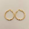 Candonga Entorchada Diamantada Oro amarillo 18k 1,8 Gr / 2,8 Cm