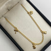 Tobillera aro seguido dijes Oro amarillo 18k 3,70 Gr / 2,25 mm / 24,5 Cm Broche 0,40