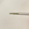 Anillo 15 circones verdes numero central Oro amarillo 18k / Talla 7 1/4 / 1,3 Gr