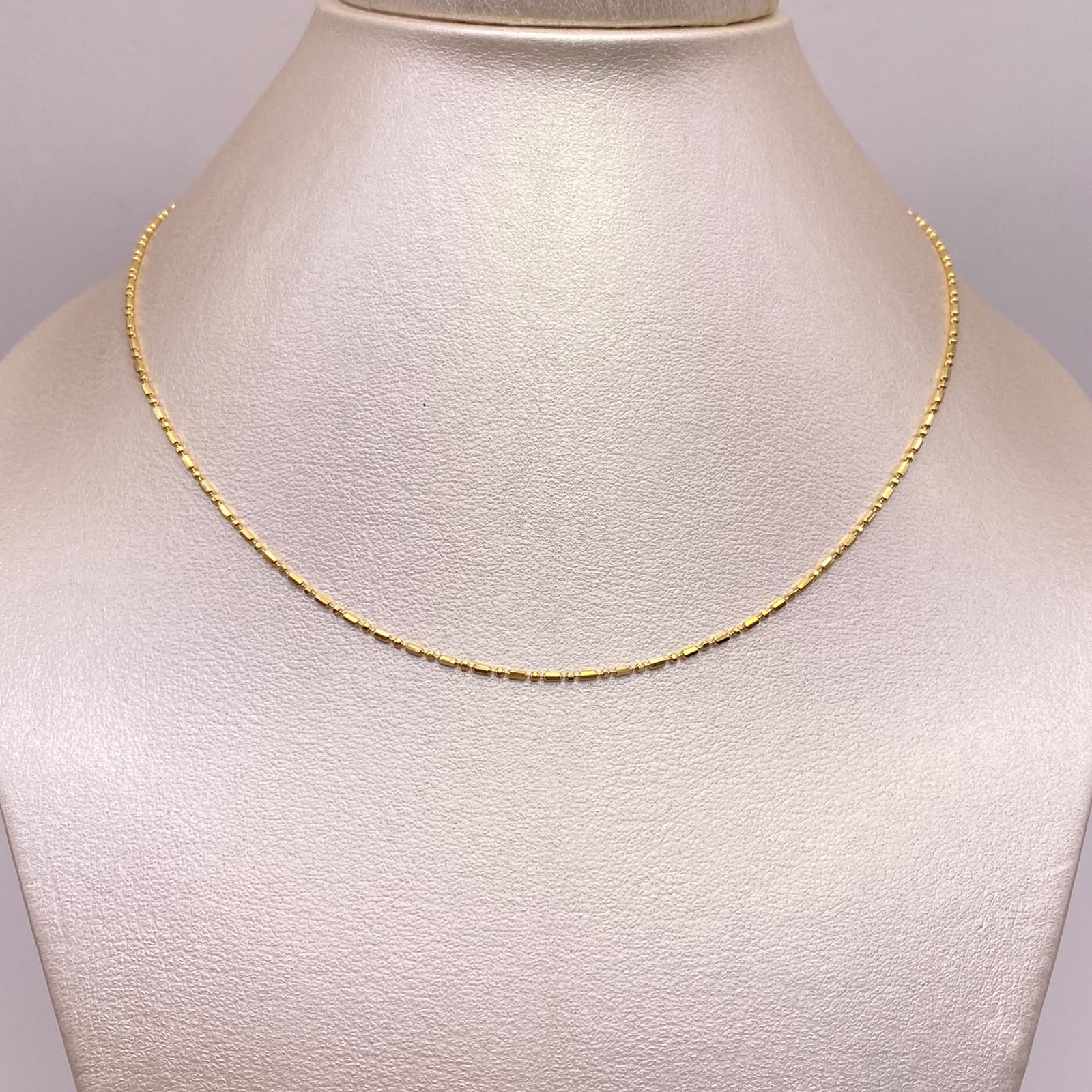 Cadena It Militar especial Oro amarillo 18k +2 / 3 Gr / 1,1 mm / 50 Cm