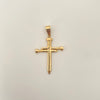 Dije cruz clavo lisa  Oro amarillo 18k 3,95 Gr / 5,0 Cm