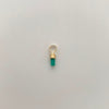 Dije Canutillo de Esmeralda Oro amarillo 18k 0,15 Gr / 2,4 mm / 1,1 Cm