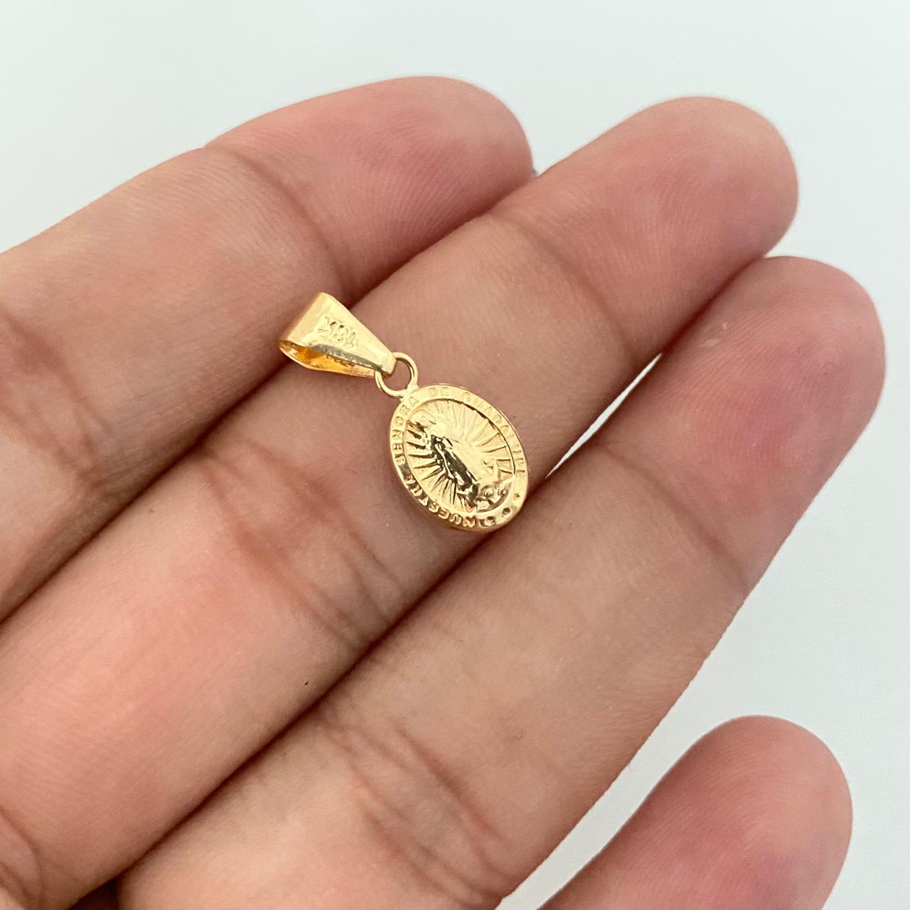 Dije virgen guadalupe troquel Oro amarillo 18k 0,50 Gr / 1,8 Cm