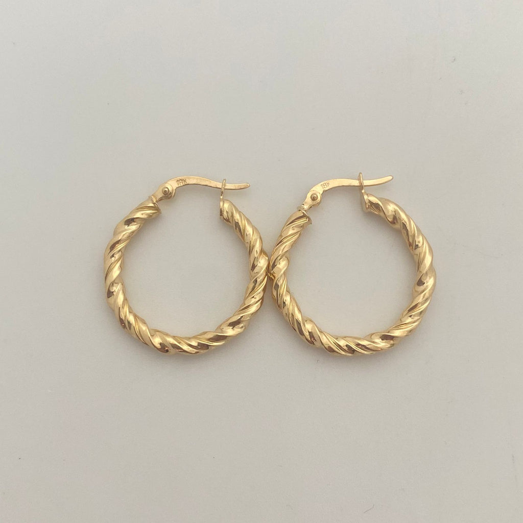 Candonga Entorchada Oro amarillo 18k 2,55 Gr / 2,5 Cm
