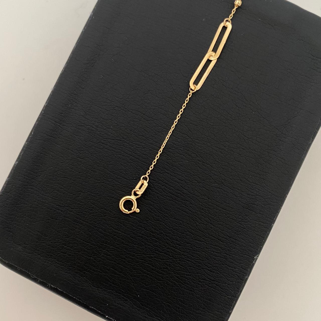 Pulso It cajon y balines diamantados Oro amarillo 18k +4 / 1,5 Gr / 3,5 mm / 19 Cm