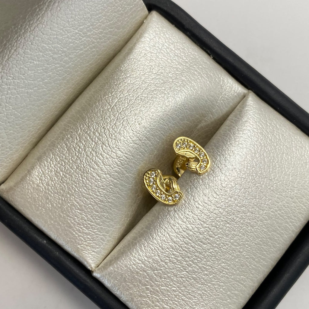 Topos virgen circón blanco Oro amarillo 18k 0,9 Gr / 3,6 mm