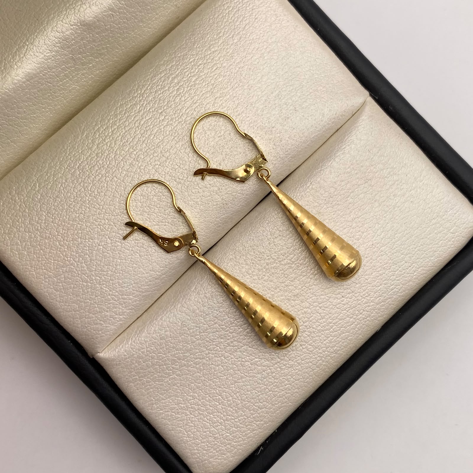 Candonga gota Oro amarillo 18k 0,88 Gr / 3,5 Cm