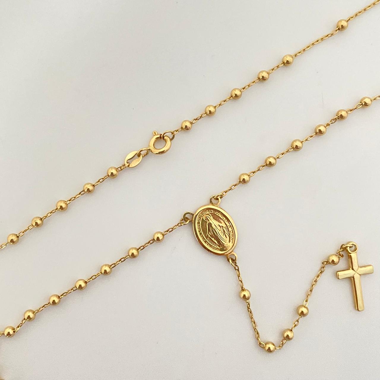 Rosario It virgen milagrosa Oro amarillo 18k +3 / 6,4 Gr / 2,45 mm / 45 Cm