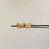 Topos Mariposa Fondo Diamantado Oro amarillo 18k 0,9 Gr / 9,7 mm