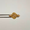 Anillo Trebol Diamantado Oro amarillo 18k / Talla 7 / 1,85 Gr / 3 mm