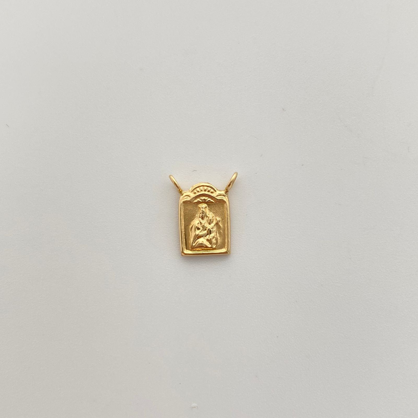 Herraje virgen de guadalupe  Oro amarillo 18k 0,65 Gr / 1,8 Cm