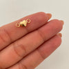Herraje Corazon Inflado Oro amarillo 18k 0,3 Gr / 1 Cm