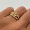 Anillo 15 Casting Blanco Oro amarillo 18k / Talla 6 / 2,25 Gr