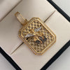 Dije Placa San Miguel Casting Oro amarillo 18k 10,5 Gr / 25,2 mm / 4,1 Cm