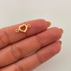 Herraje Corazon Silueta Oro amarillo 18k 0,4 Gr / 1,5 Cm