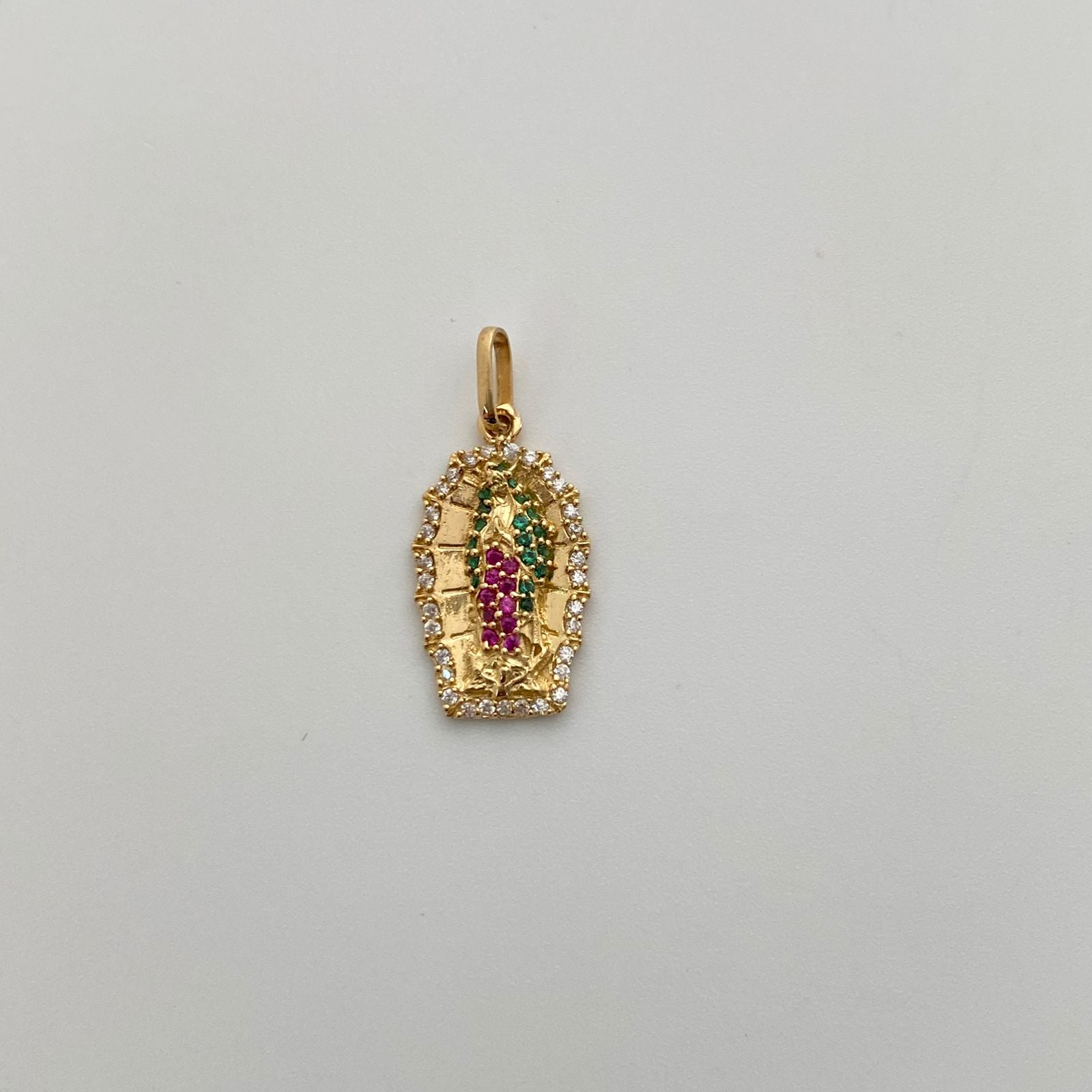 Dije Virgen de Guadalupe Oro amarillo 18k 1,9 Gr / 11,8 mm / 2,5 Cm