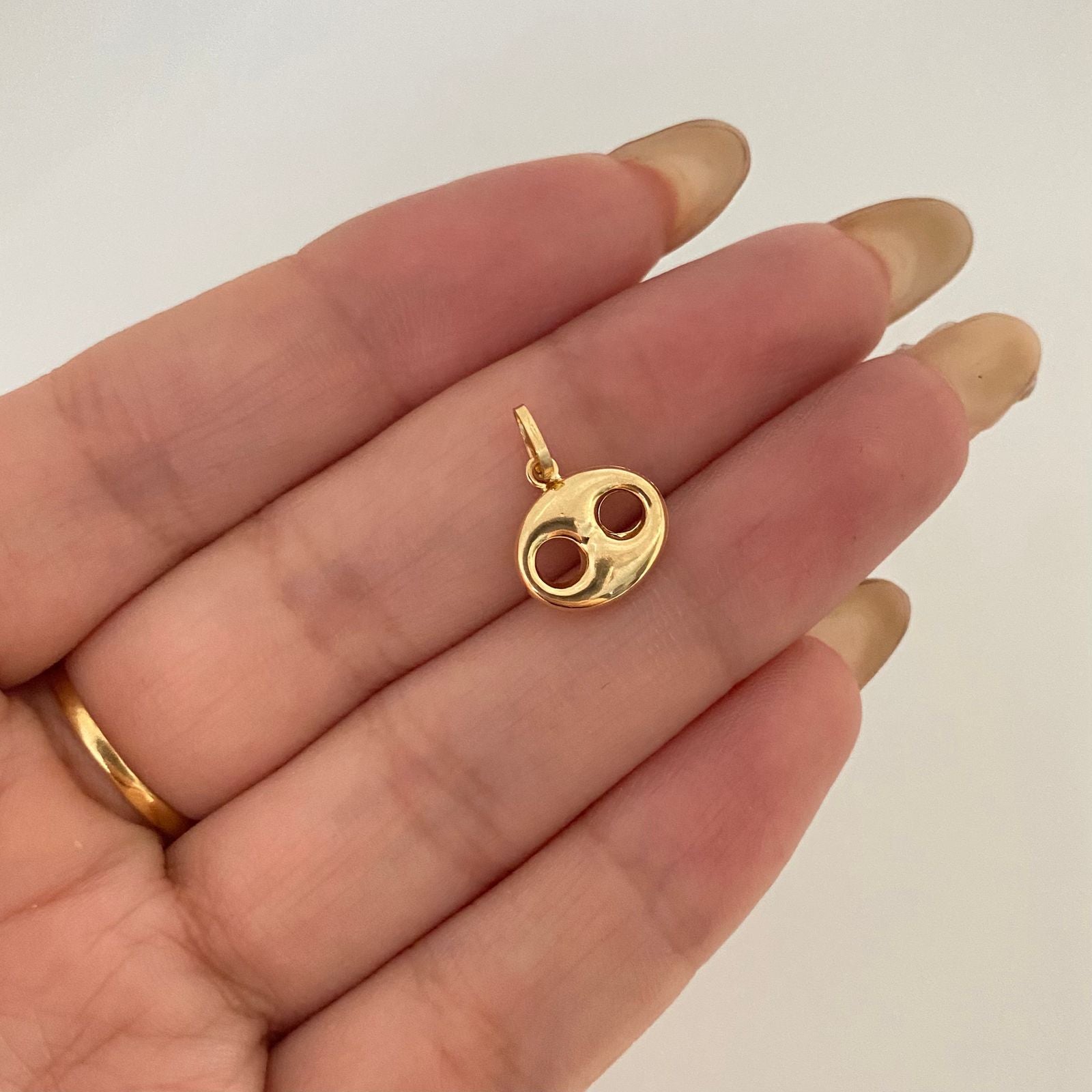 Dije eslabon gc Oro amarillo 18k 0,5 Gr / 1,5 Cm