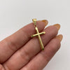 Dije cruz lisa Oro amarillo 18k 0,85 Gr / 16 mm / 3,5 Cm
