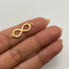 Herraje Infinito liso Oro amarillo 18k 1 Gr / 2,4 Cm