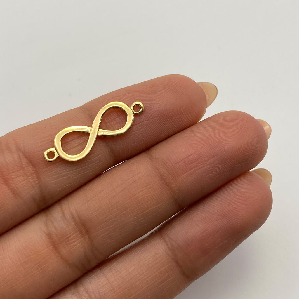 Herraje Infinito liso Oro amarillo 18k 1 Gr / 2,4 Cm