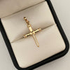 Dije cruz clavos casting y lisos Oro amarillo 18k 1,45 Gr / 3 Cm