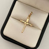 Dije cruz clavos casting y lisos Oro amarillo 18k 1,5 Gr / 3 Cm