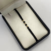 Pulsera tejida Bola 3mm hilo negro Oro amarillo 18k 0,2 Gr