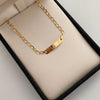 Pulso bebé Placa Rectangular Aro Oro amarillo 18k 1,20 Gr / 2,7 mm / 15 Cm Broche 0,20