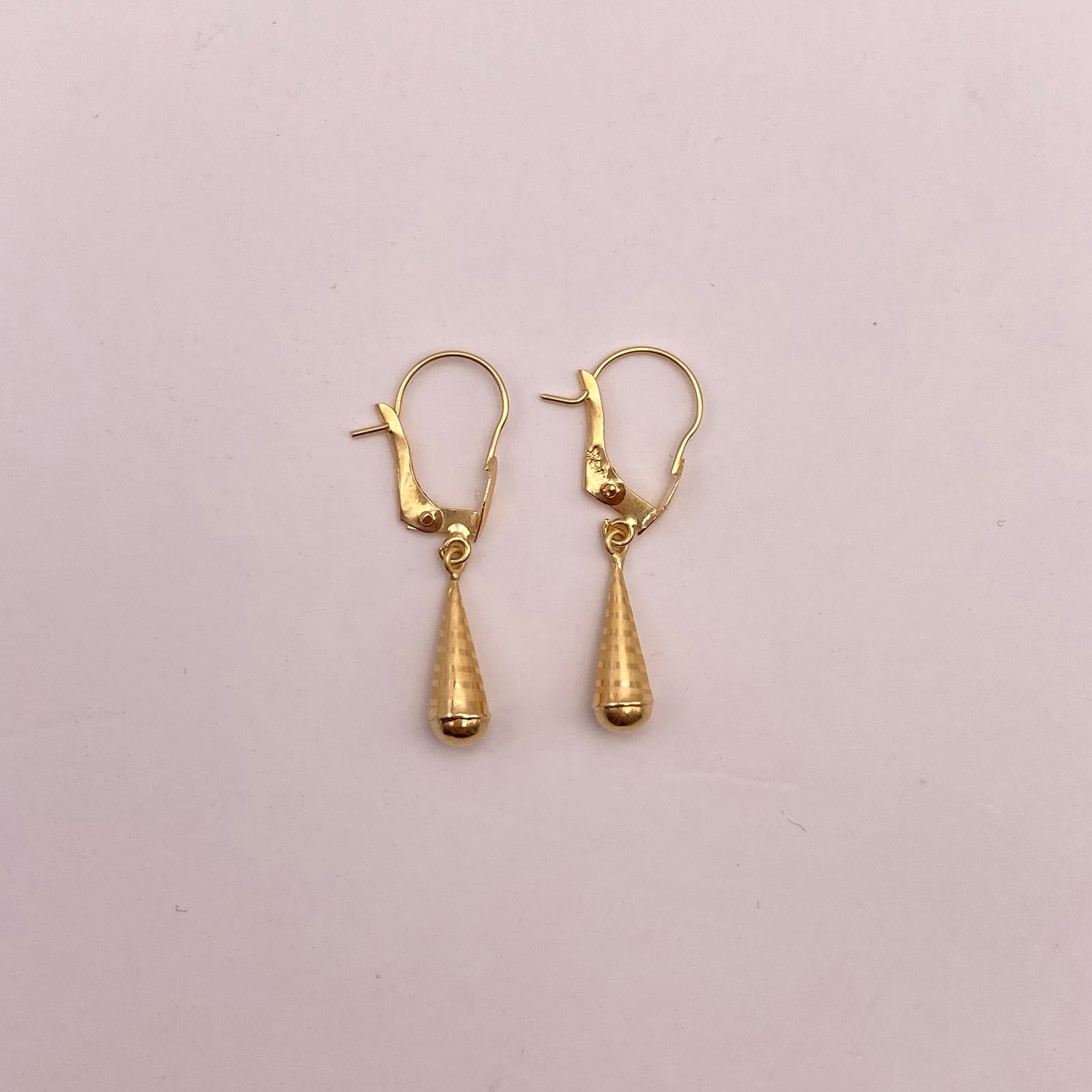 Candonga gota Oro amarillo 18k 0,58 Gr / 2,5 Cm