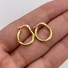 Candonga entorchado lineal Oro amarillo 18k 1,03 Gr / 1,5 Cm