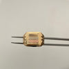 Anillo Troquel cuadrado Tres oros 18k / Talla 9 / 2,9 Gr / 4,7 mm