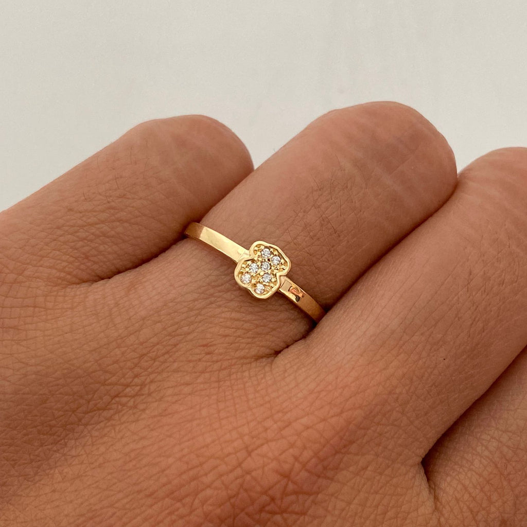 Anillo Oso Th Casting Oro amarillo 18k / Talla 6 1/2 / 1,55 Gr / 1,7 mm