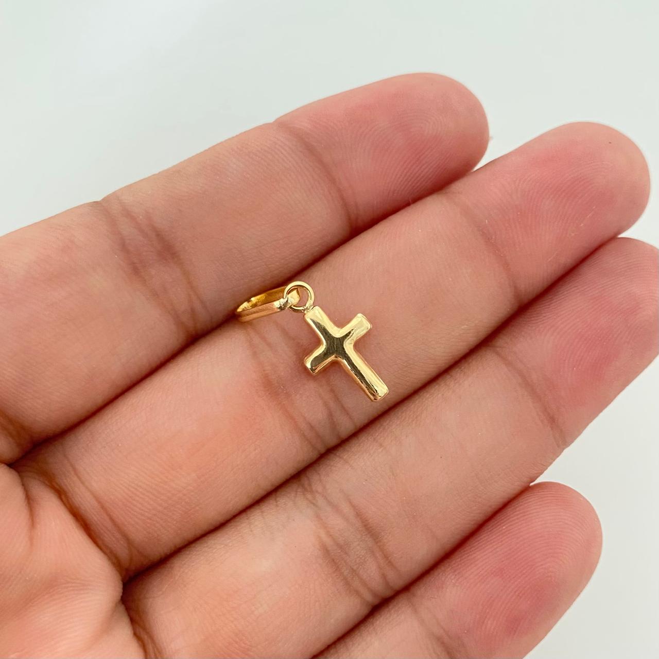 Dije cruz lisa Oro amarillo 18k 0,5 Gr / 2,0 Cm