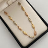Cadena rustica diamantada  Tres oros 18k 13,50 Gr / 4,1 mm / 60 Cm Broche 0,40