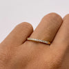 Anillo Churumbela blanca Oro amarillo 18k / Talla 8 / 1,44 Gr / 1,2 mm