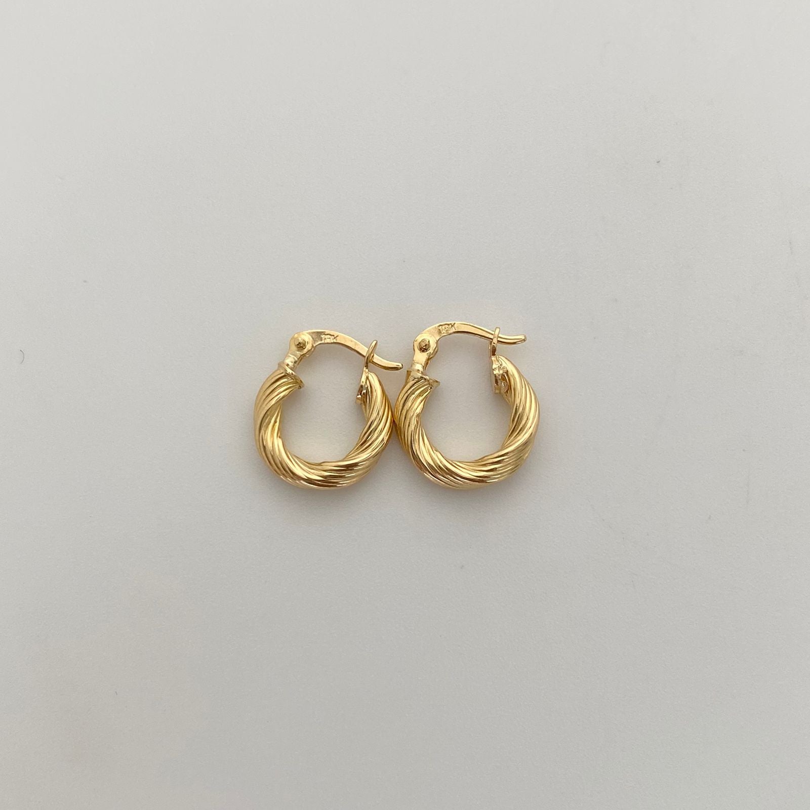 Candonga Entorchada Oro amarillo 18k 1,3 Gr / 1,3 Cm