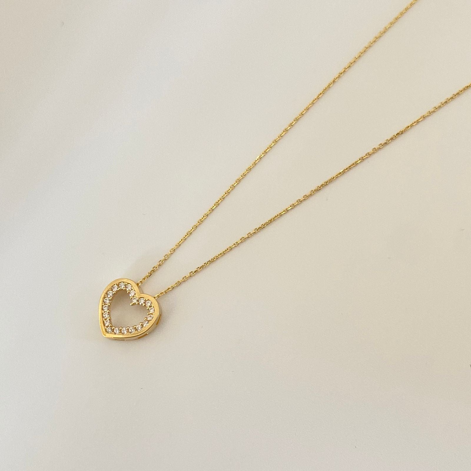 Cadena It set dije corazon casting Oro amarillo 18k +4 / 2,4 Gr / 1 mm / 45 Cm