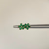 Topos flor petalos verdes Oro amarillo 18k 1 Gr / 8 mm