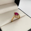 Anillo Circon Gota (por fabricacion) Oro amarillo 18k / Talla 6 / 4,5 Gr