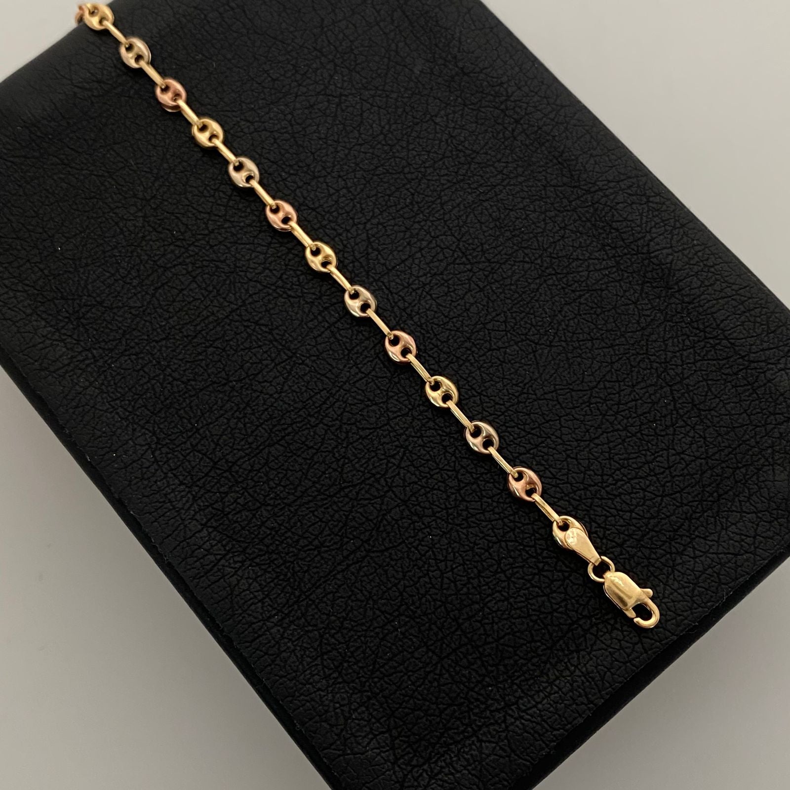 Tobillera Baby Gc Tres oros 18k 3,10 Gr / 3,4 mm / 27 Cm Broche 0,30