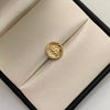 Herraje Letra S Diamantada Oro amarillo 18k 0,5 Gr / 1,1 Cm