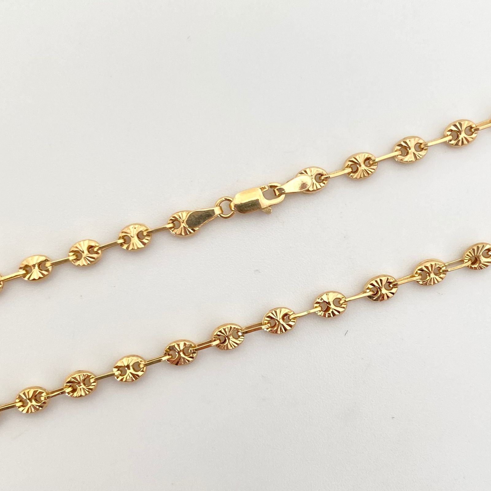 Cadena gc diamantada Oro amarillo 18k 6,90 Gr / 3,3 mm / 51 Cm Broche 0,30