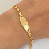Pulso bebé placa nube  Oro amarillo 18k 2,10 Gr / 3,2 mm / 15 Cm Broche 0,40